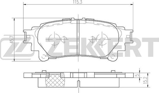 Zekkert BS-2972 - Тормозные колодки, дисковые, комплект autospares.lv