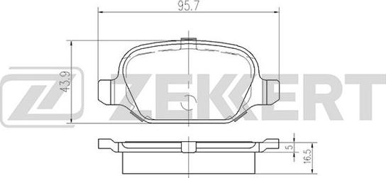 Zekkert BS-2464 - Тормозные колодки, дисковые, комплект autospares.lv