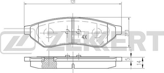 Zekkert BS-2461 - Тормозные колодки, дисковые, комплект autospares.lv