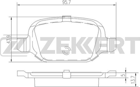 Zekkert BS-2463 - Тормозные колодки, дисковые, комплект autospares.lv