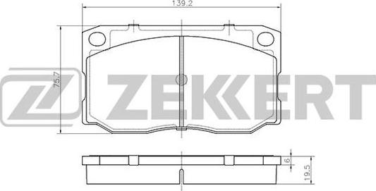 Zekkert BS-2439 - Тормозные колодки, дисковые, комплект autospares.lv