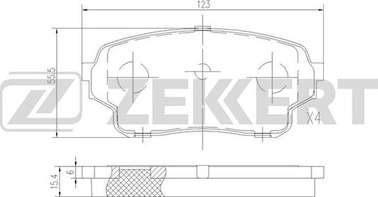 Zekkert BS-2430 - Тормозные колодки, дисковые, комплект autospares.lv