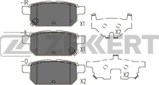 Zekkert BS-2433 - Тормозные колодки, дисковые, комплект autospares.lv