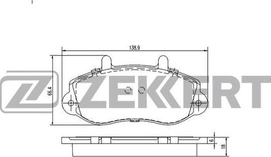 Zekkert BS-2420 - Тормозные колодки, дисковые, комплект autospares.lv