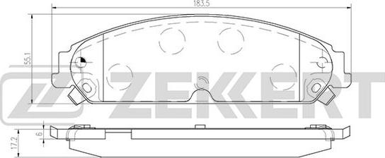 Zekkert BS-2428 - Тормозные колодки, дисковые, комплект autospares.lv