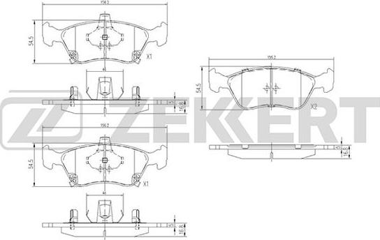 Zekkert BS-2692 - Тормозные колодки, дисковые, комплект autospares.lv