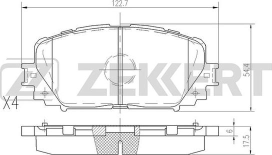 Zekkert BS-2079 - Тормозные колодки, дисковые, комплект autospares.lv