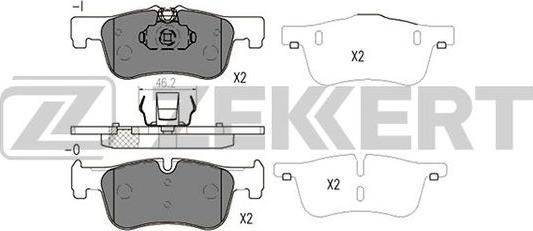 Zekkert BS-2146 - Тормозные колодки, дисковые, комплект autospares.lv