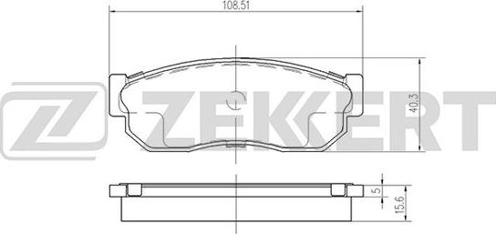 Zekkert BS-2156 - Тормозные колодки, дисковые, комплект autospares.lv