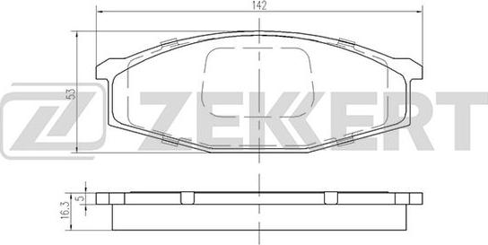 Zekkert BS-2150 - Тормозные колодки, дисковые, комплект autospares.lv