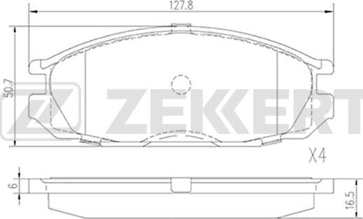 Zekkert BS-2162 - Тормозные колодки, дисковые, комплект autospares.lv