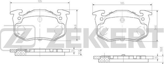 Zekkert BS-2893 - Тормозные колодки, дисковые, комплект autospares.lv