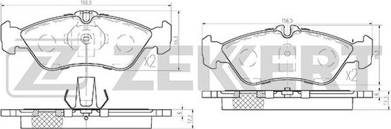 Zekkert BS-2846 - Тормозные колодки, дисковые, комплект autospares.lv