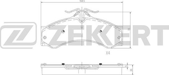 Zekkert BS-2851 - Тормозные колодки, дисковые, комплект autospares.lv