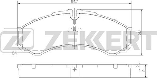 Zekkert BS-2801 - Тормозные колодки, дисковые, комплект autospares.lv