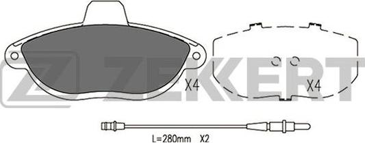 Zekkert BS-2882 - Тормозные колодки, дисковые, комплект autospares.lv