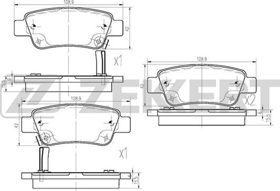 Zekkert BS-2836 - Тормозные колодки, дисковые, комплект autospares.lv