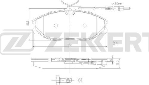 Zekkert BS-2879 - Тормозные колодки, дисковые, комплект autospares.lv