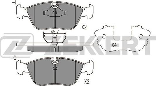 Zekkert BS-2875 - Тормозные колодки, дисковые, комплект autospares.lv