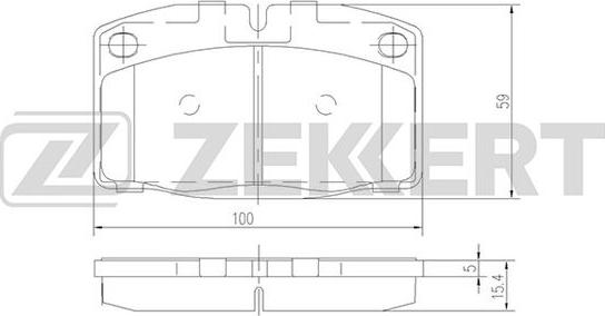 Zekkert BS-2345 - Тормозные колодки, дисковые, комплект autospares.lv