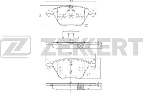 Zekkert BS-2388 - Тормозные колодки, дисковые, комплект autospares.lv