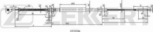 Zekkert BZ-1098 - Тросик, cтояночный тормоз autospares.lv