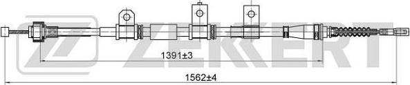 Zekkert BZ-1050 - Тросик, cтояночный тормоз autospares.lv