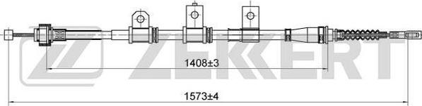 Zekkert BZ-1051 - Тросик, cтояночный тормоз autospares.lv