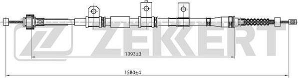 Zekkert BZ-1068 - Тросик, cтояночный тормоз autospares.lv