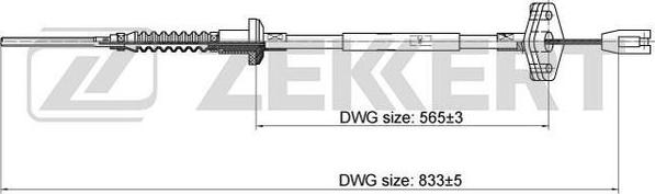 Zekkert BZ-1019 - Трос, управление сцеплением autospares.lv