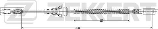 Zekkert BZ-1086 - Тросик, cтояночный тормоз autospares.lv