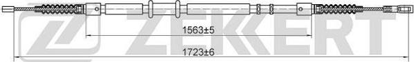 Zekkert BZ-1206 - Тросик, cтояночный тормоз autospares.lv