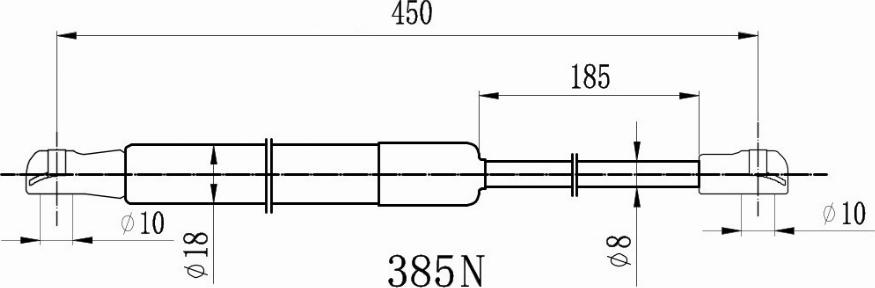 Zekkert GF-1009 - Газовая пружина, упор autospares.lv