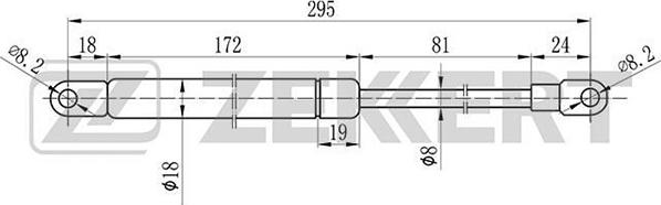 Zekkert GF-1002 - Газовая пружина, упор autospares.lv