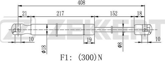 Zekkert GF-2436 - Газовая пружина, упор autospares.lv