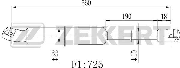 Zekkert GF-2421 - Газовая пружина, упор autospares.lv