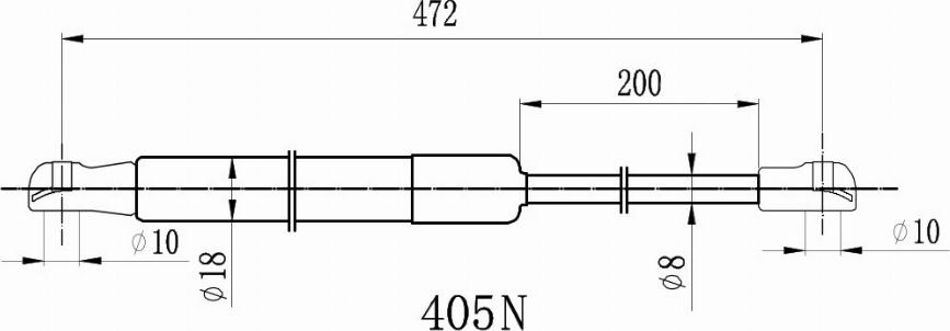 Zekkert GF-2553 - Газовая пружина, упор autospares.lv