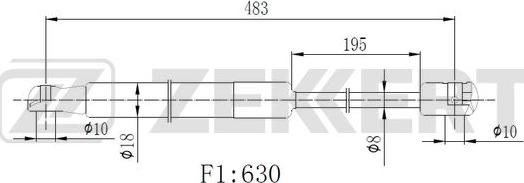 Zekkert GF-2517 - Газовая пружина, упор autospares.lv