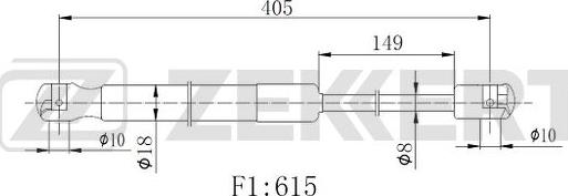 Zekkert GF-2531 - Газовая пружина, упор autospares.lv