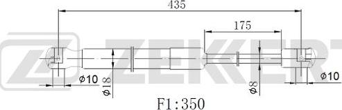 Zekkert GF-2289 - Газовая пружина, упор autospares.lv