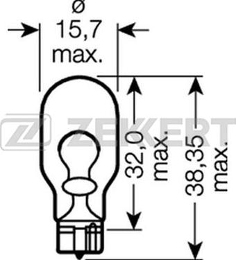 Zekkert LP-1090 - Лампа накаливания, фонарь указателя поворота autospares.lv