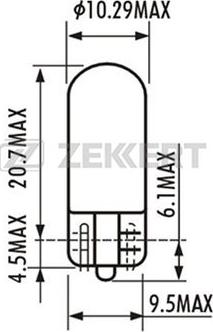 Zekkert LP-1065 - Лампа накаливания, фонарь указателя поворота autospares.lv