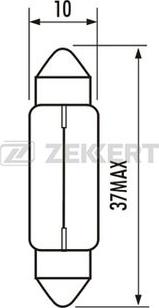 Zekkert LP-1062 - Лампа накаливания, фонарь освещения номерного знака autospares.lv