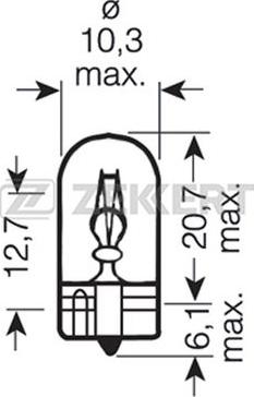 Zekkert LP-1149 - Лампа накаливания, фонарь указателя поворота autospares.lv