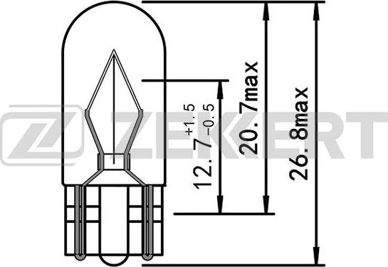 Zekkert LP-1143 - Лампа накаливания, фонарь указателя поворота autospares.lv