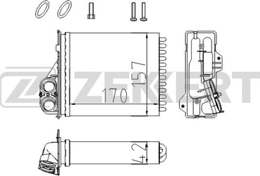 Zekkert MK-5040 - Теплообменник, отопление салона autospares.lv