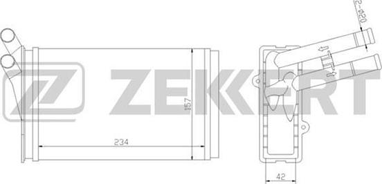 Zekkert MK-5009 - Теплообменник, отопление салона autospares.lv