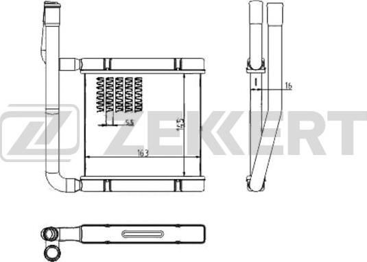 Zekkert MK-5119 - Теплообменник, отопление салона autospares.lv