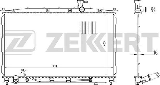 Zekkert MK-1477 - Радиатор, охлаждение двигателя autospares.lv