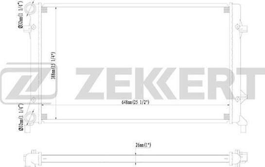 Zekkert MK-1093 - Радиатор, охлаждение двигателя autospares.lv